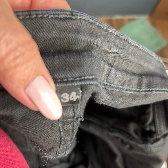 Aviator Nation Black Jeans Straight Leg Sz 34 Western Trendy Coastal Cowgirl - Picture 7 of 9